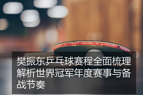 樊振东乒乓球赛程全面梳理解析世界冠军年度赛事与备战节奏